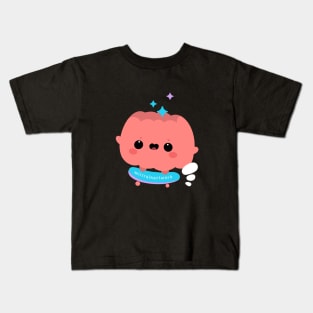 happy skateboard pumpkin Kids T-Shirt